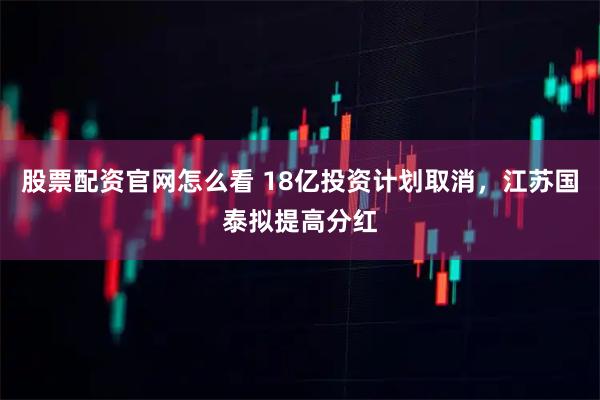 股票配资官网怎么看 18亿投资计划取消，江苏国泰拟提高分红